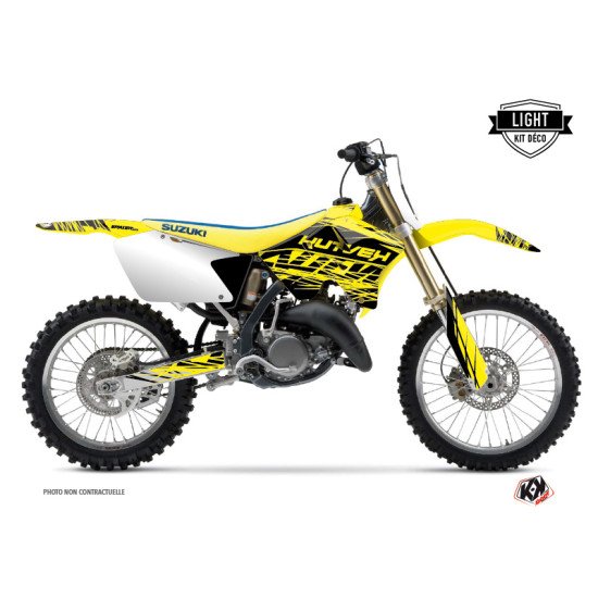 Kit Deco Moto Cross Eraser Suzuki 250 RM Jaune Noir LIGHT