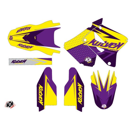 Kit Deco Moto Cross Stage Suzuki 250 RM Jaune Violet LIGHT