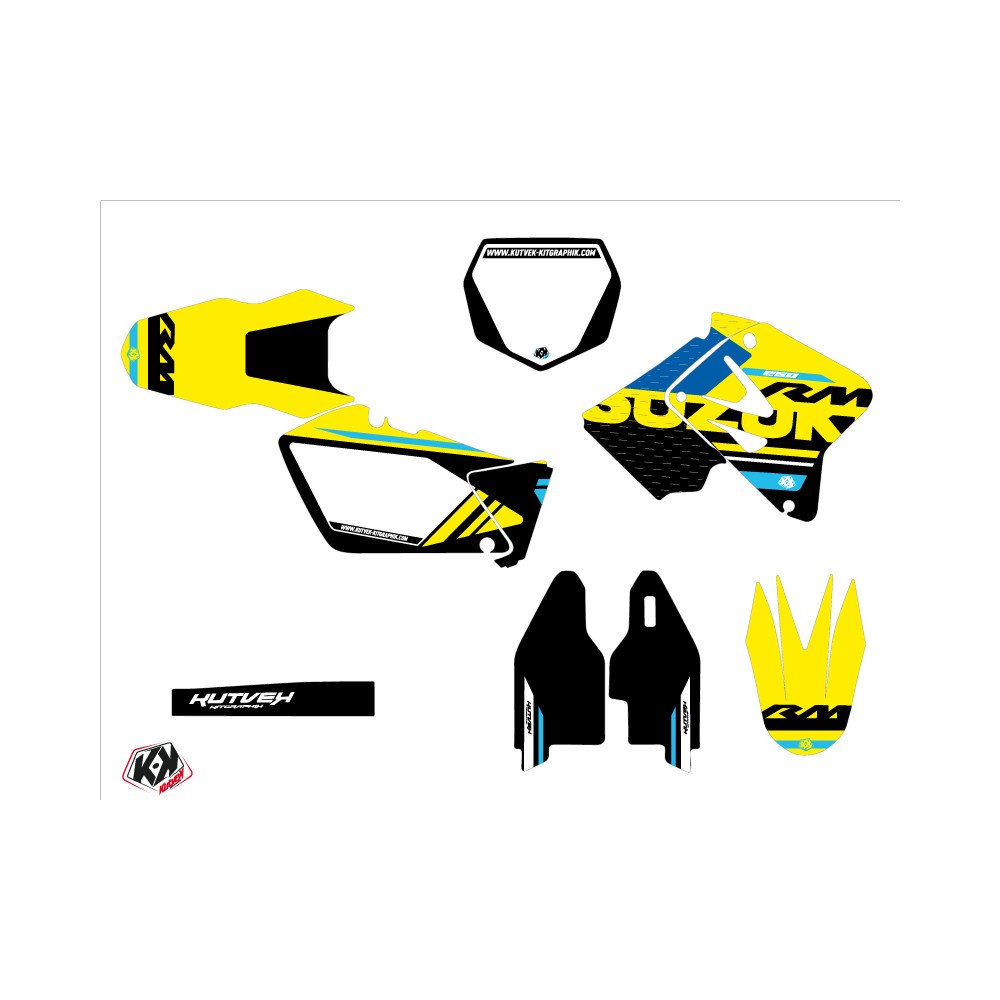 Kit Deco Moto Cross Grade Suzuki 250 RM Bleu