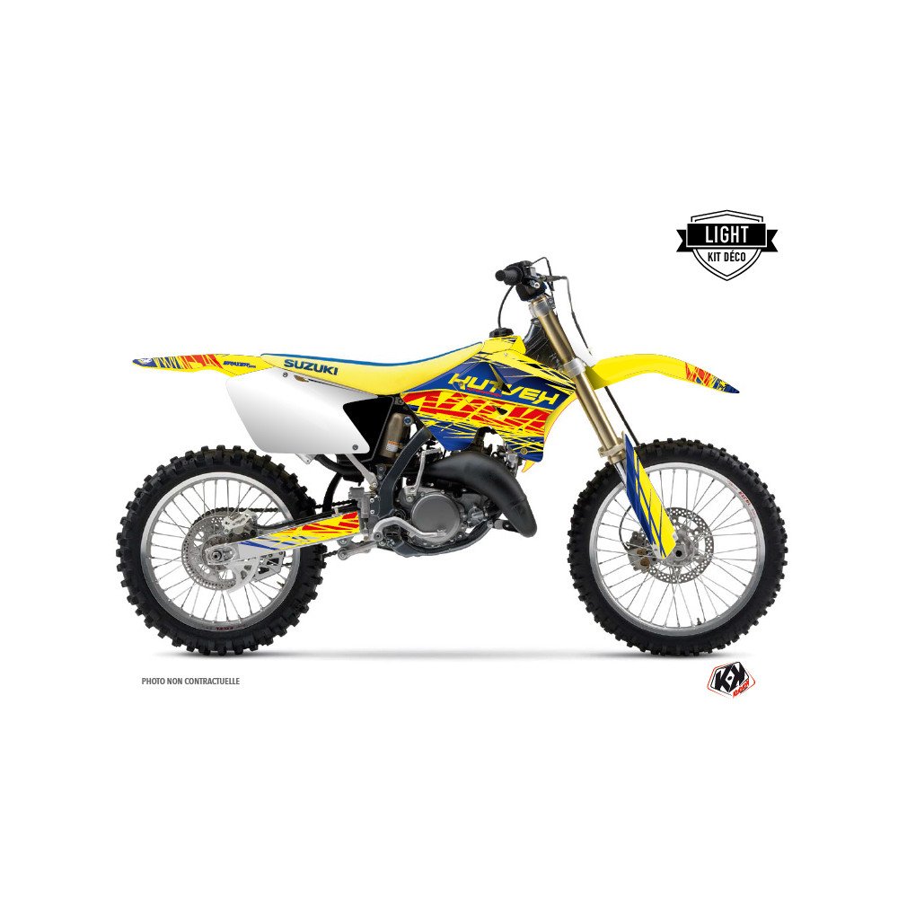 Kit Deco Moto Cross Eraser Suzuki 250 RM Bleu Jaune LIGHT