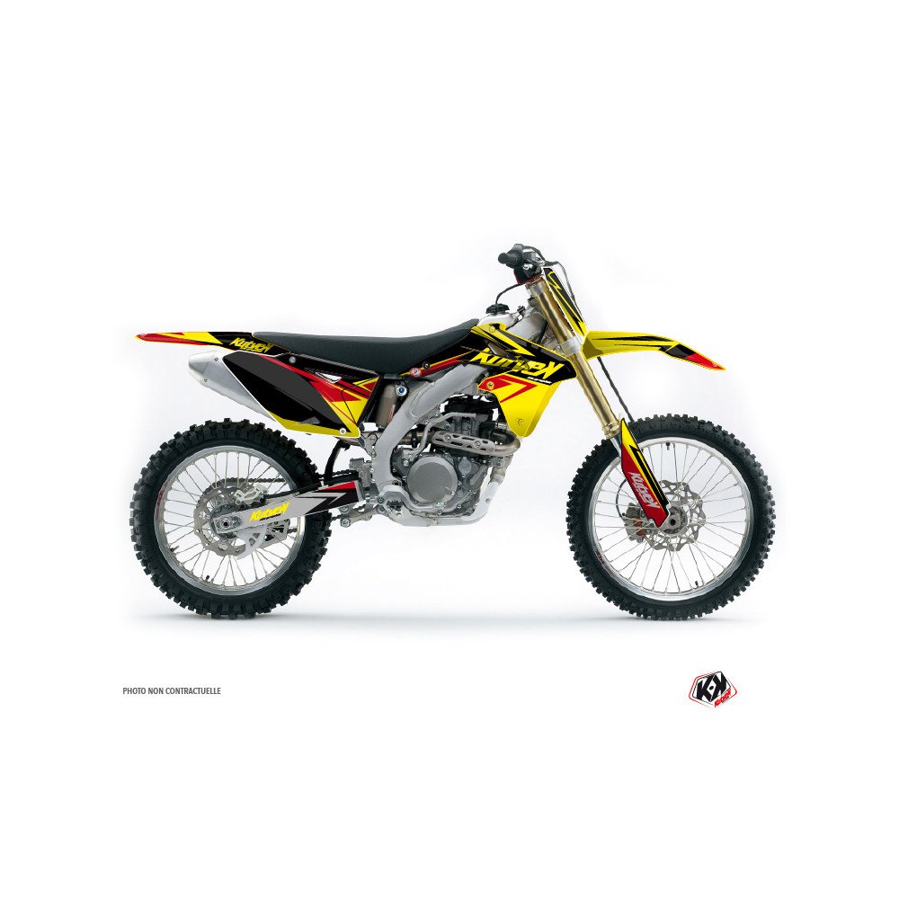 Kit Deco Moto Cross Stage Suzuki 250 RMZ Jaune Rouge