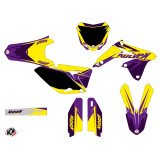 Kit Deco Moto Cross Stage Suzuki 250 RMZ Jaune Violet