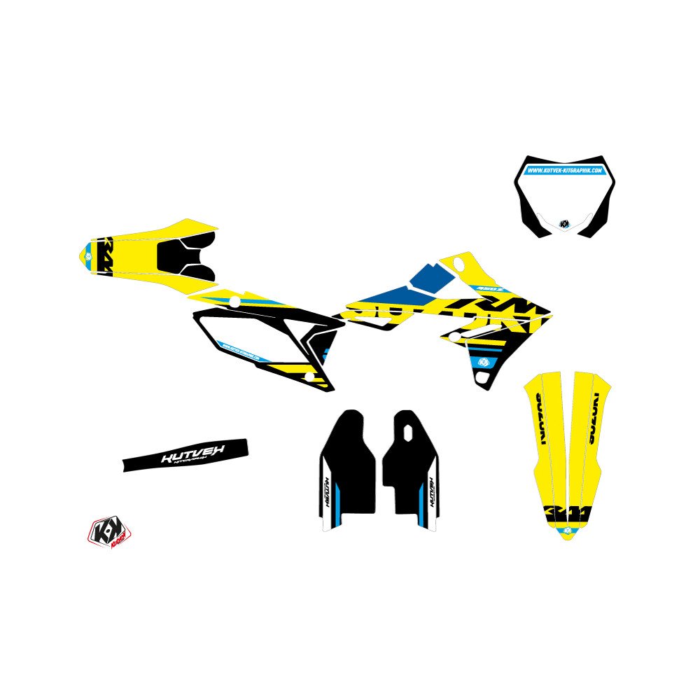 Kit Deco Moto Cross Grade Suzuki 250 RMZ Bleu