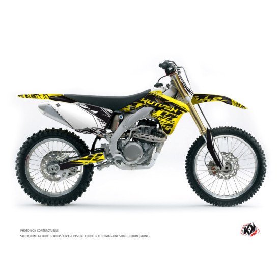 Kit Deco Moto Cross Eraser Fluo Suzuki 250 RMZ Jaune