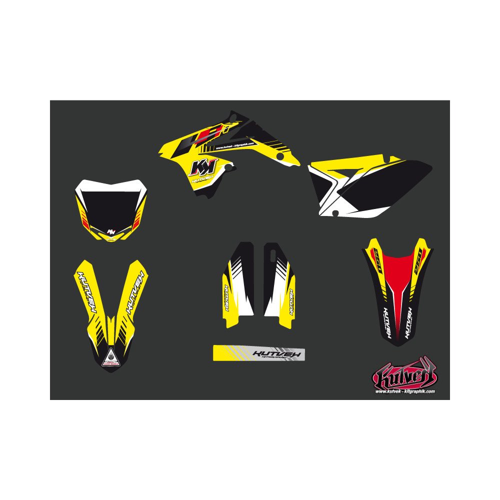 Kit Deco Moto Cross Pulsar Suzuki 250 RMZ Noir
