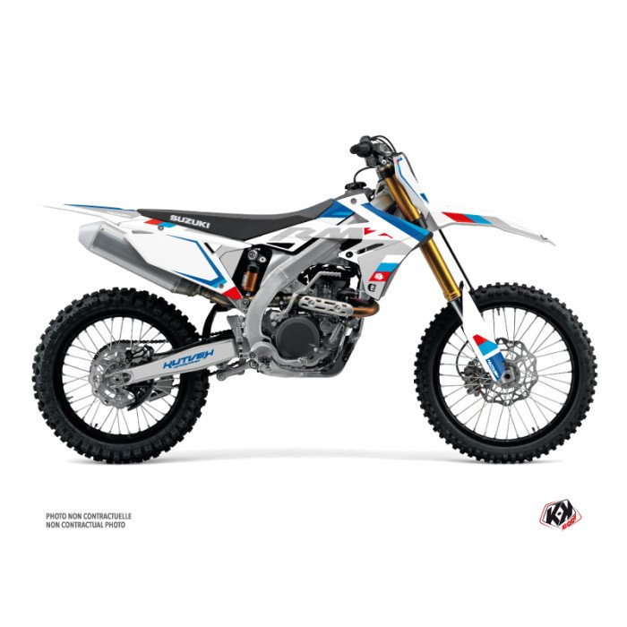Kit Deco Moto Cross Label Suzuki 250 RMZ Blanc