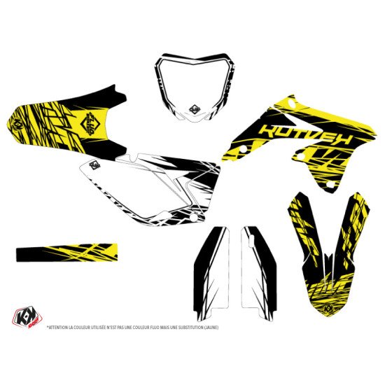 Kit Deco Moto Cross Eraser Fluo Suzuki 250 RMZ Jaune