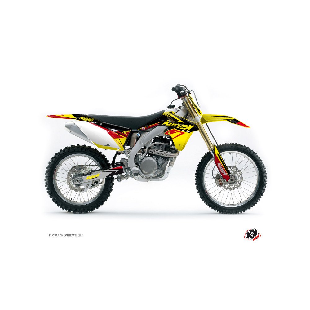 Kit Deco Moto Cross Stage Suzuki 450 RMZ Jaune Rouge