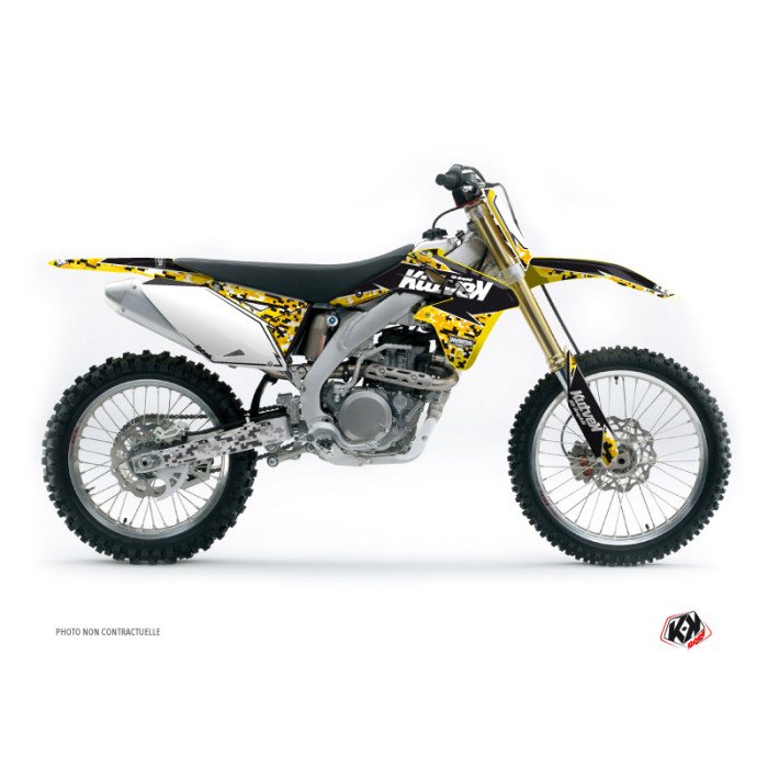 Kit Deco Moto Cross Predator Suzuki 450 RMZ Noir Jaune
