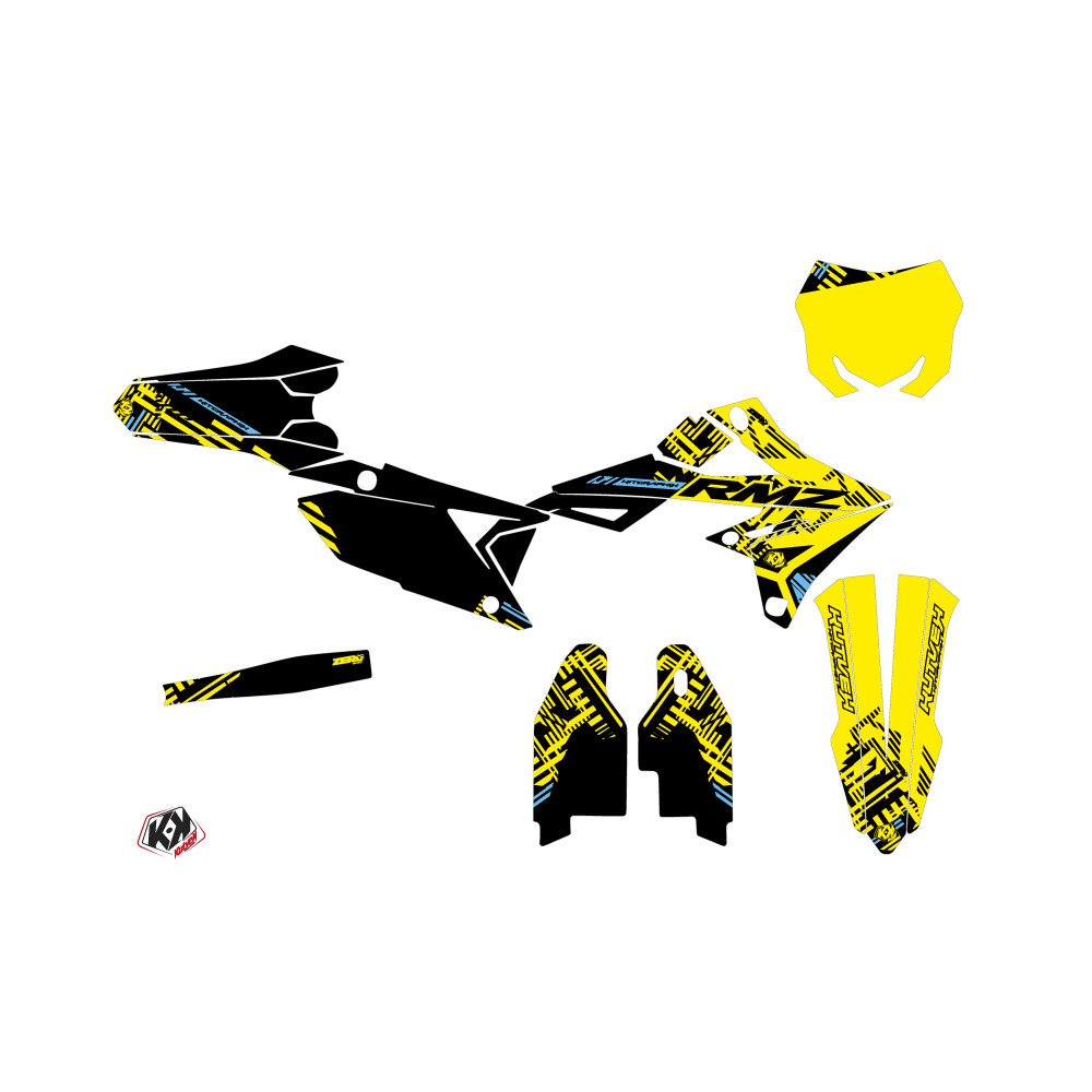 Kit Deco Moto Cross Zero Suzuki 450 RMZ Jaune