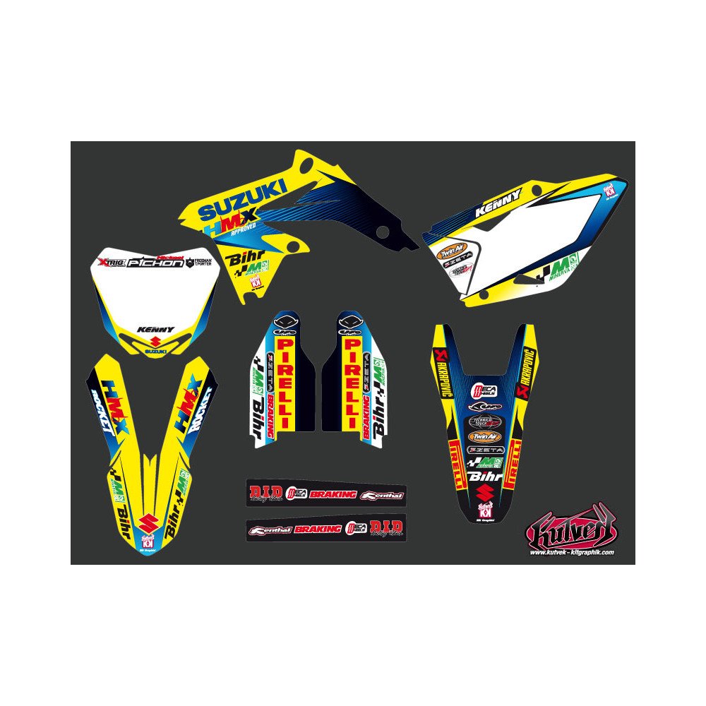 Kit Deco Moto Cross Replica Team Pichon Suzuki 450 RMZ 2013