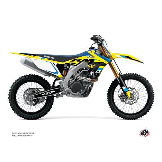 Kit Deco Moto Cross Label Suzuki 450 RMZ Bleu