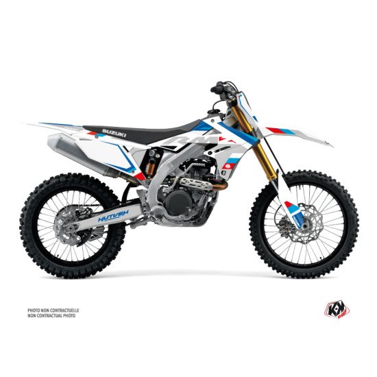 Kit Deco Moto Cross Label Suzuki 450 RMZ Blanc