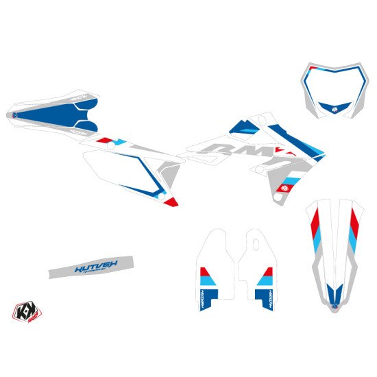 Kit Deco Moto Cross Label Suzuki 450 RMZ Blanc
