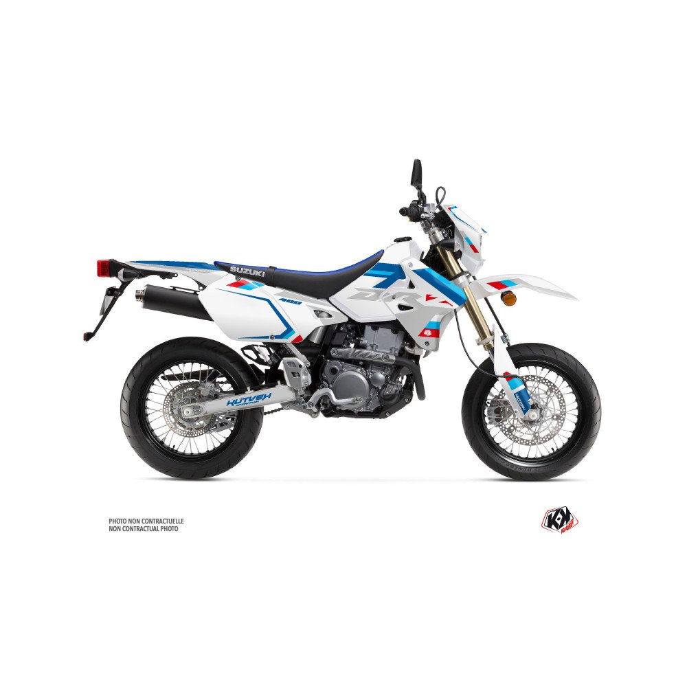 Kit Deco Moto Cross Label Suzuki DRZ 400 SM Blanc
