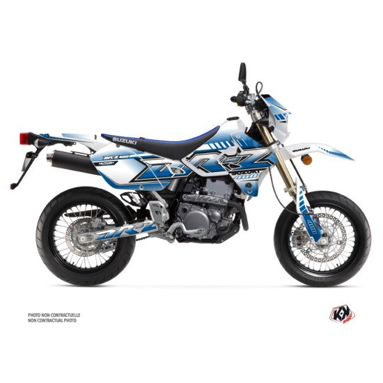 Kit Deco Moto Cross Oblik Suzuki DRZ 400 SM Blanc