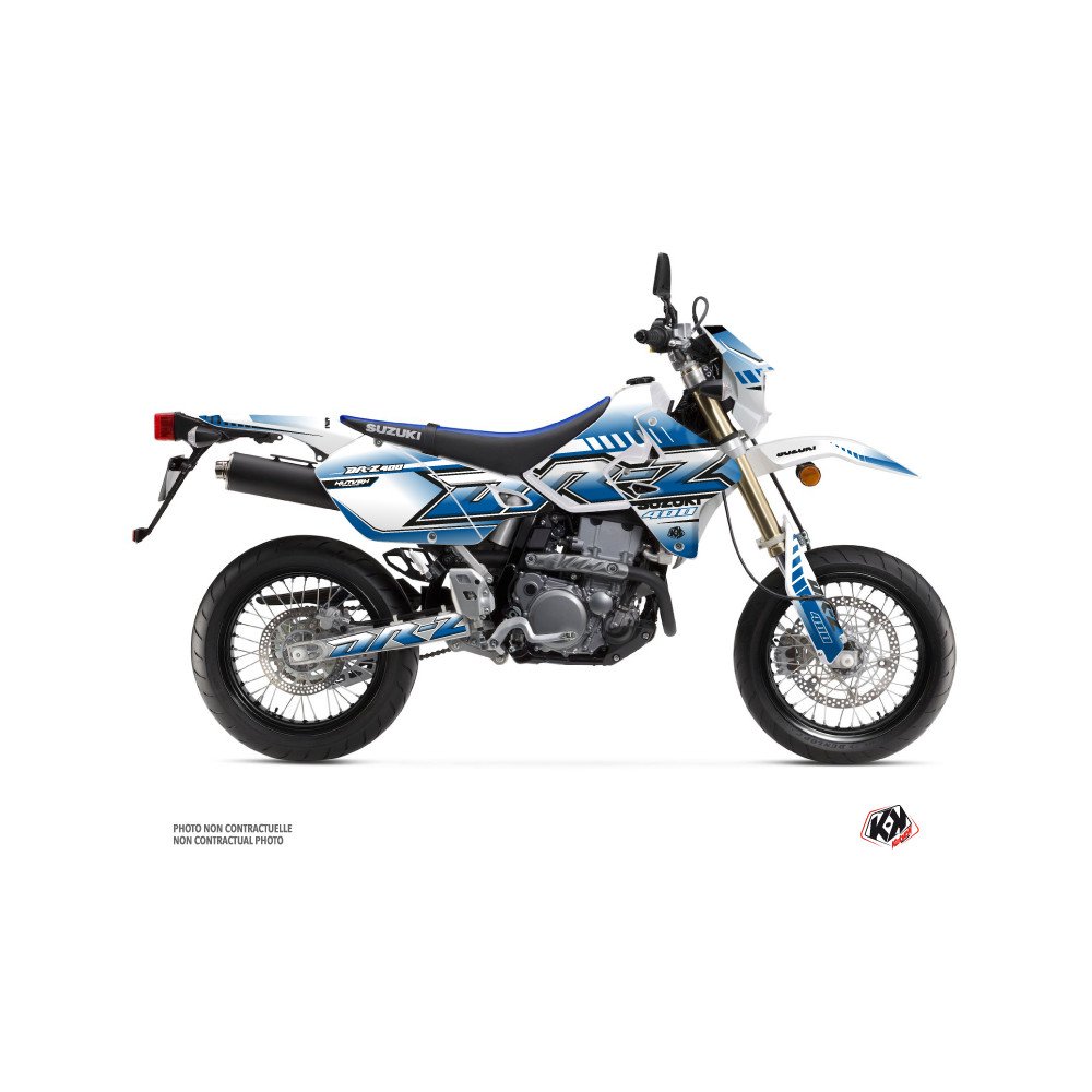 Kit Deco Moto Cross Oblik Suzuki DRZ 400 SM Blanc