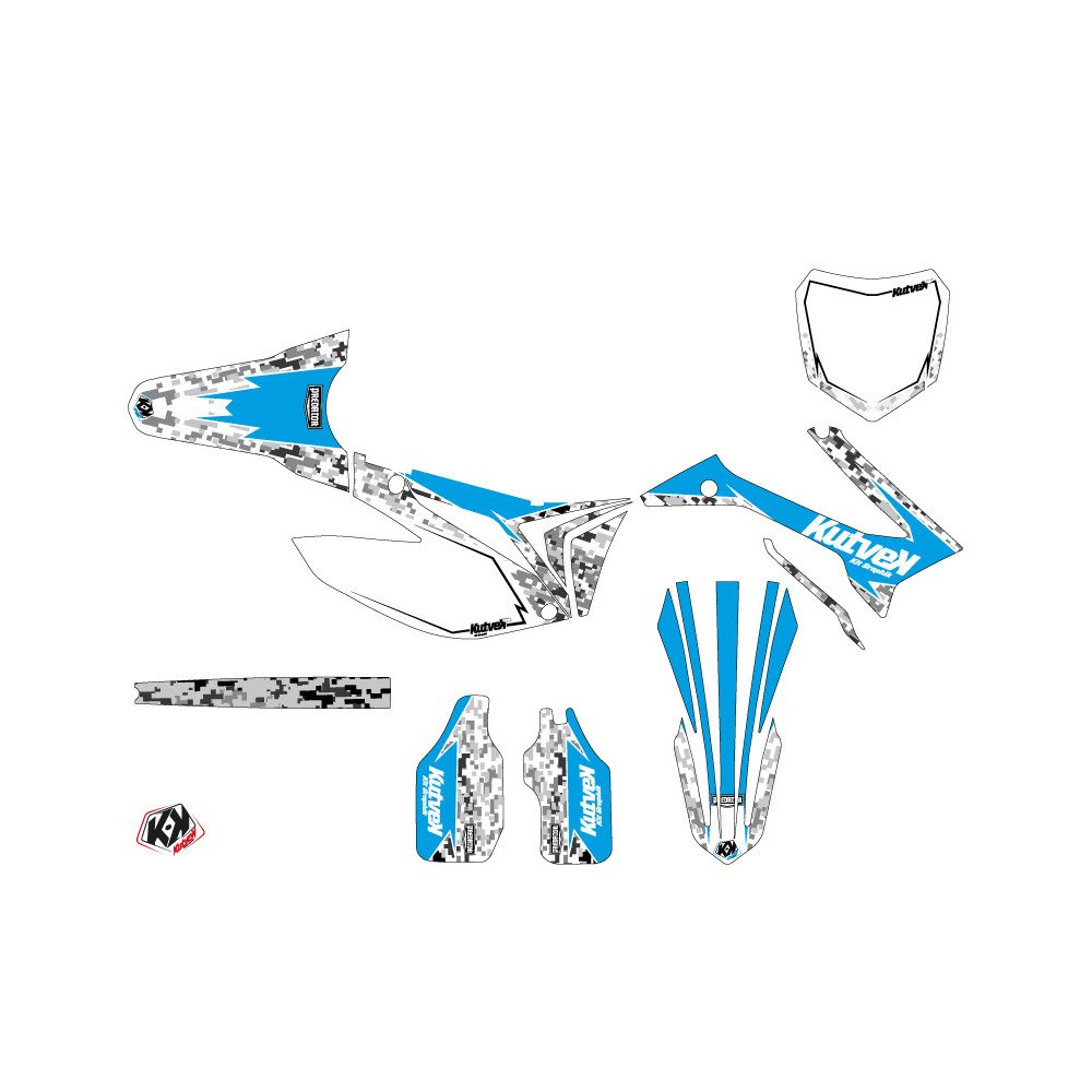Kit Deco Moto Cross Predator TM MX 300 Bleu