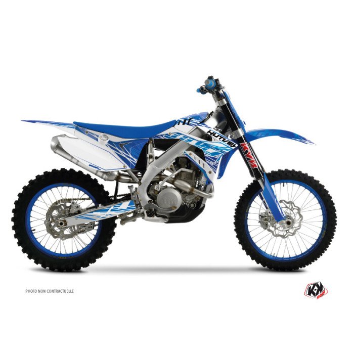 Kit Deco Moto Cross Eraser TM EN 125 Bleu