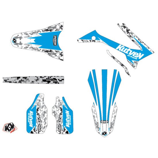 Kit Deco Moto Cross Predator TM EN 450 FI Bleu LIGHT