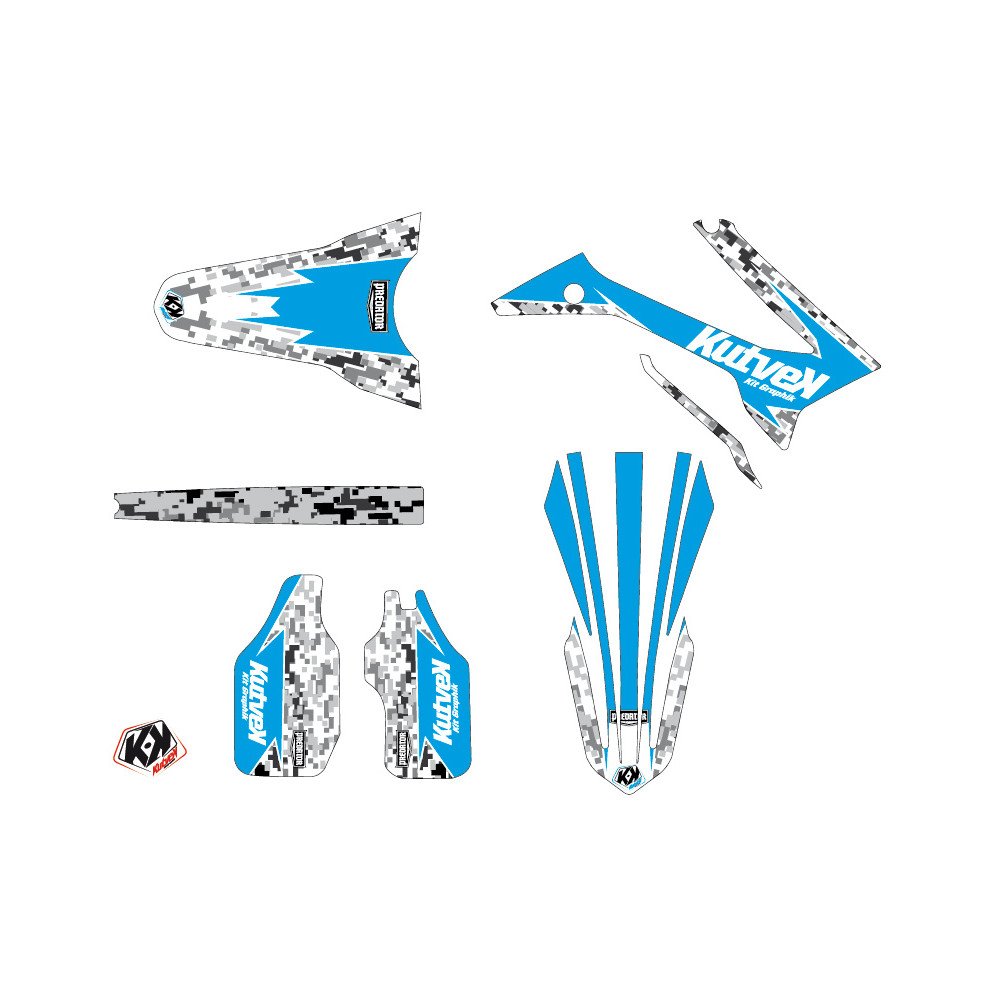 Kit Deco Moto Cross Predator TM EN 450 FI Bleu LIGHT