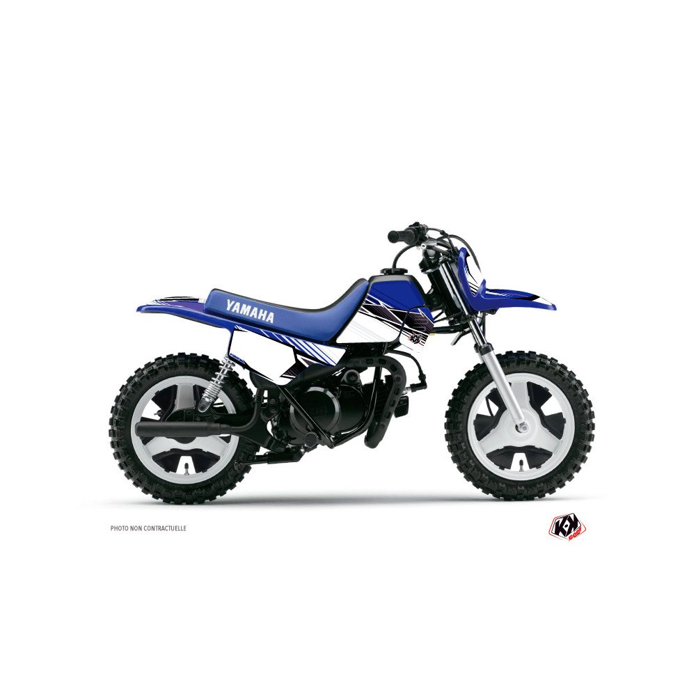 Kit Deco Moto Cross Stripe Yamaha PW 50 Bleu