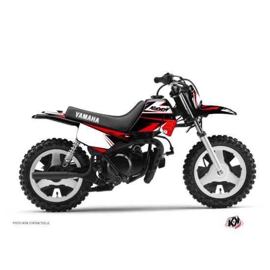 Kit Deco Moto Cross Stage Yamaha PW 50 Noir Rouge