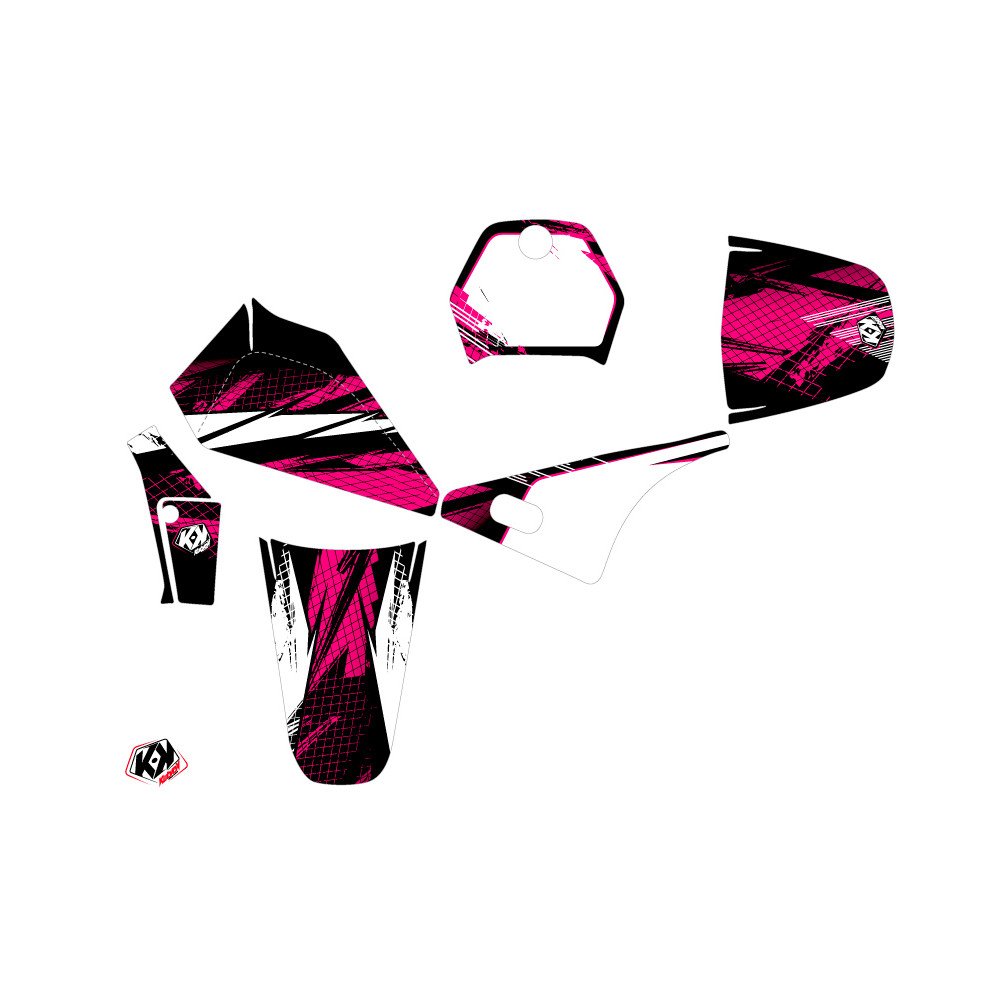 Kit Deco Moto Cross Techno Yamaha PW 80 Rose