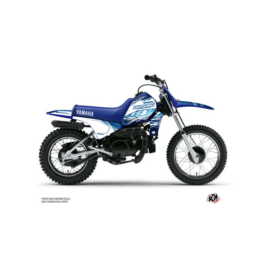 Kit Deco Moto Cross Eraser Yamaha PW 80 Bleu