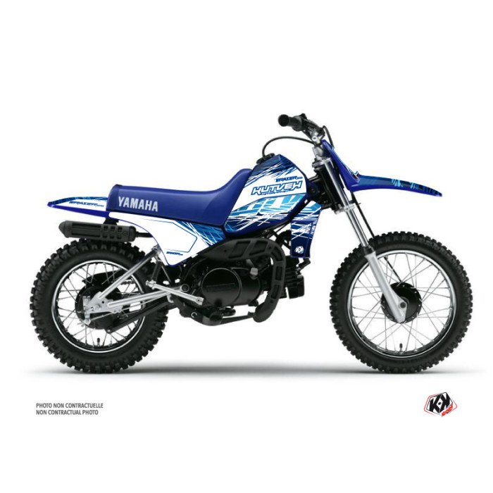 Kit Deco Moto Cross Eraser Yamaha PW 80 Bleu