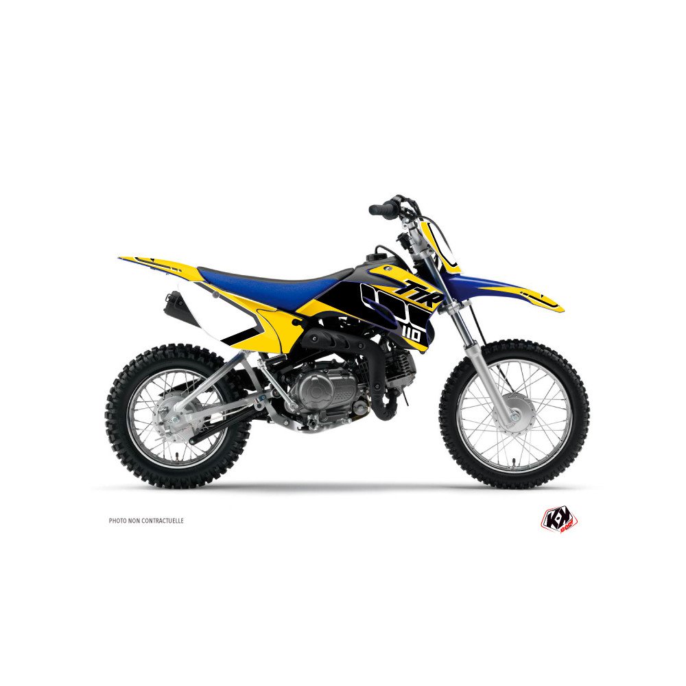 Kit Deco Moto Cross Vintage Yamaha TTR 110 Jaune