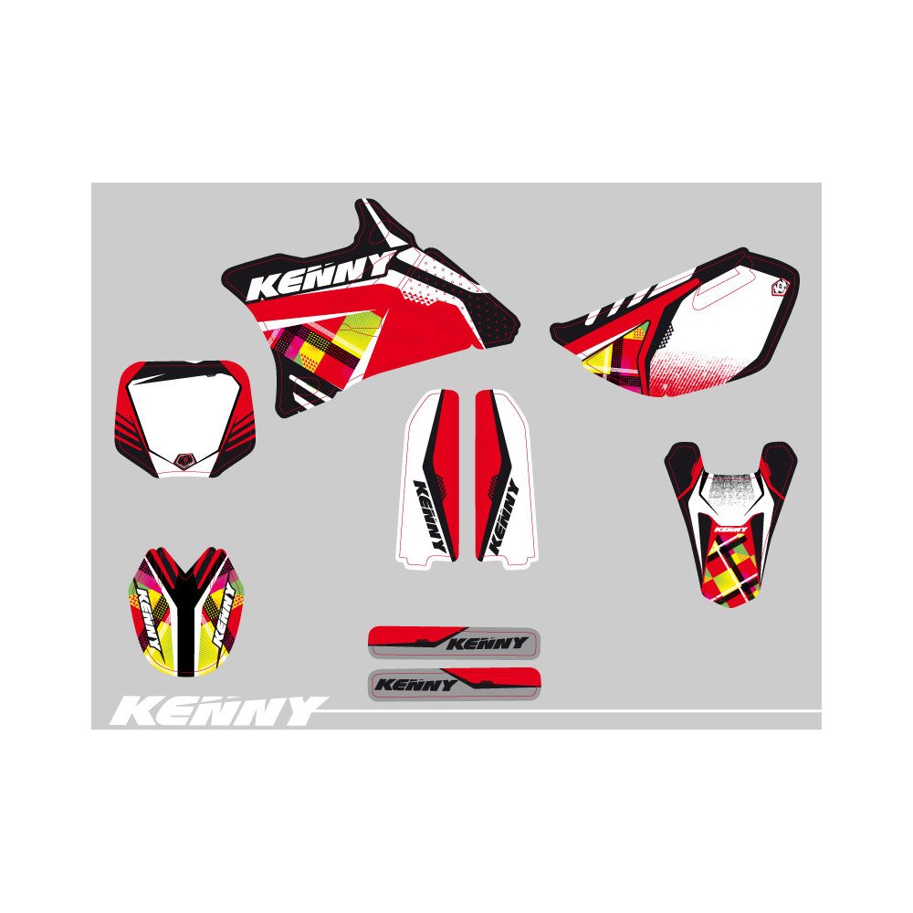Kit Deco Moto Cross Kenny Yamaha 85 YZ Rouge