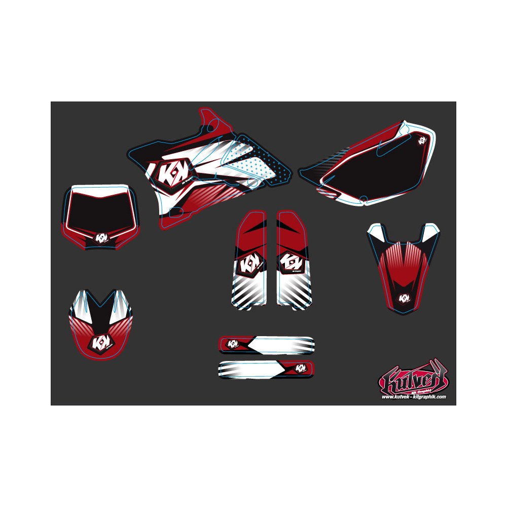 Kit Deco Moto Cross Factory Yamaha 85 YZ Rouge