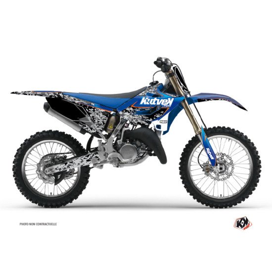 Kit Deco Moto Cross Predator Yamaha 125 YZ Noir Bleu