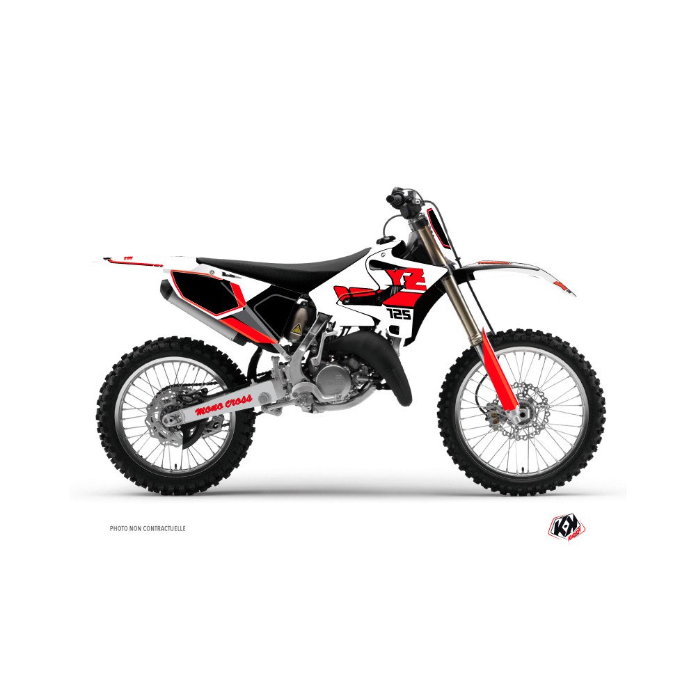 Kit Deco Moto Cross Vintage Yamaha 125 YZ Rouge