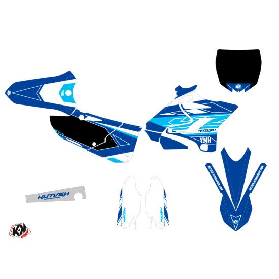 Kit Deco Moto Cross Outline Yamaha 125 YZ Bleu