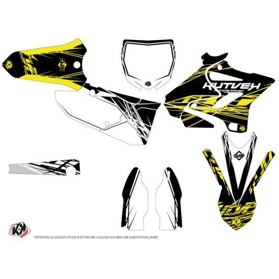 Kit Deco Moto Cross Eraser Fluo Yamaha 125 YZ Jaune