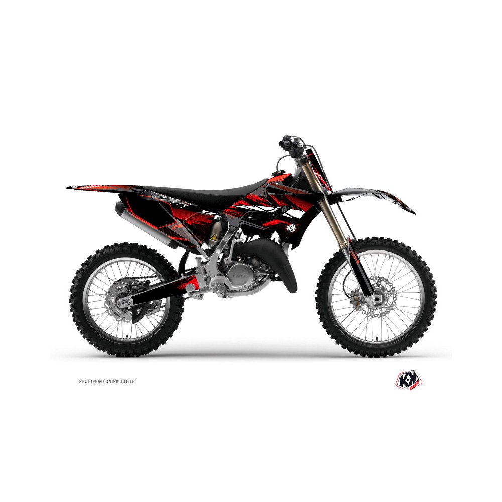 Kit Deco Moto Cross Techno Yamaha 125 YZ Rouge