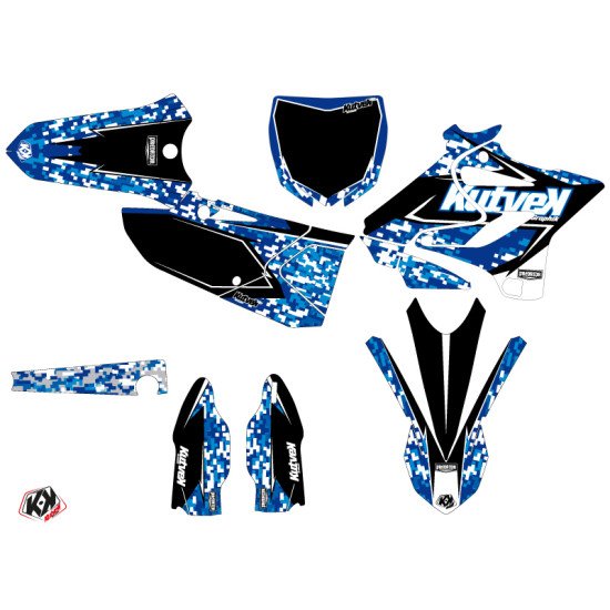 Kit Deco Moto Cross Predator Yamaha 125 YZ Bleu
