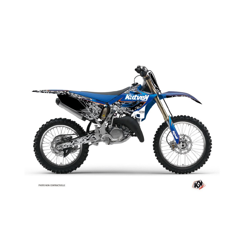 Kit Deco Moto Cross Predator Yamaha 125 YZ Noir Bleu
