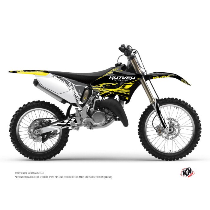 Kit Deco Moto Cross Eraser Fluo Yamaha 125 YZ Jaune