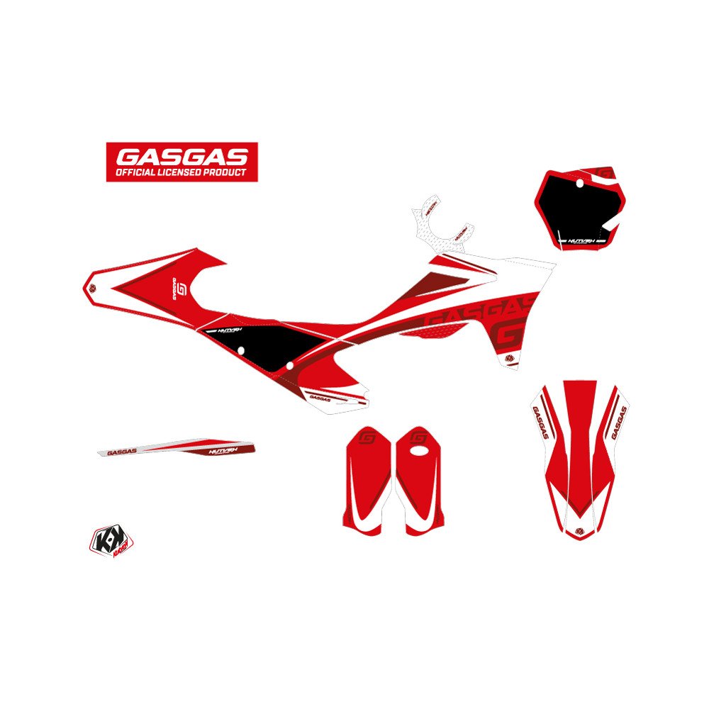 Kit Deco Moto Cross Rush GASGAS MC 125 Rouge