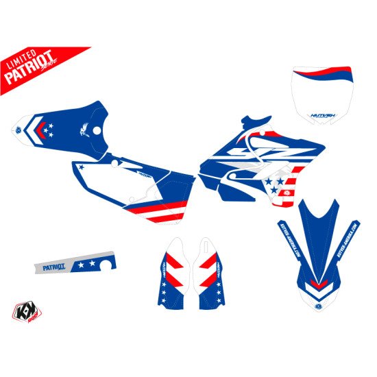 Kit Deco Moto Cross Patriot Yamaha 125 YZ Bleu