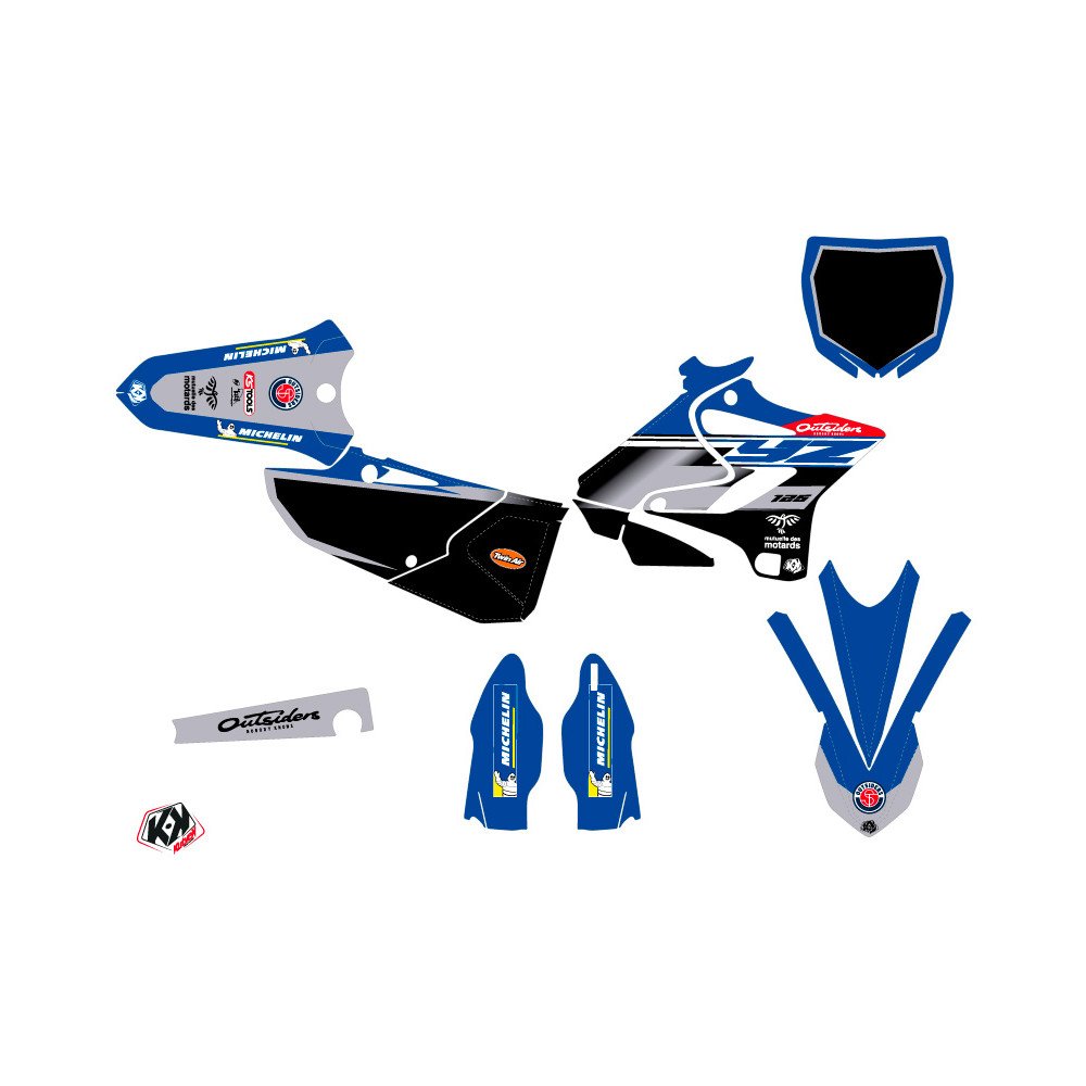 Kit Deco Moto Cross Replica Team Outsiders 2020 Yamaha 125 YZ