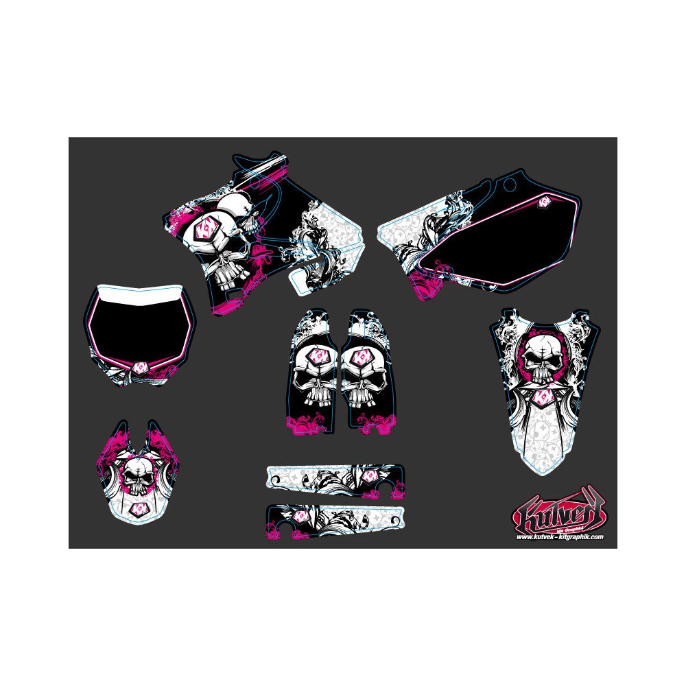 Kit Deco Moto Cross Trash Yamaha 125 YZ Rose