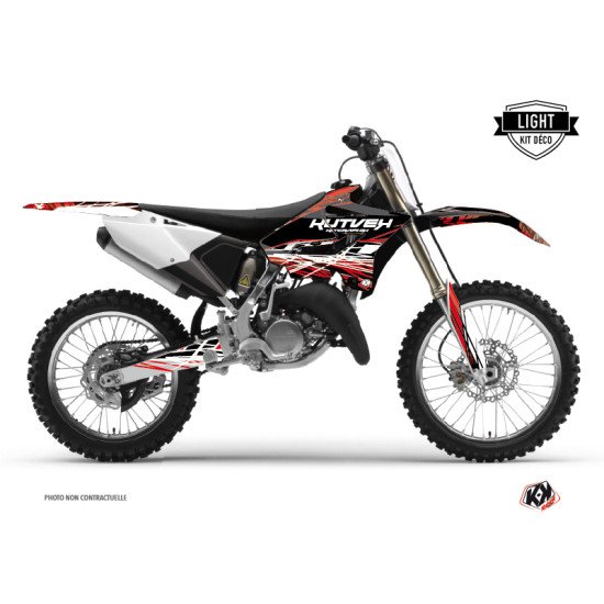 Kit Deco Moto Cross Eraser Yamaha 250 YZ Rouge Blanc LIGHT