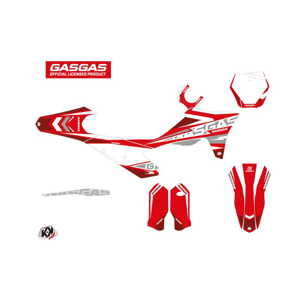 Kit Deco Moto Cross Flash GASGAS MCF 450 Rouge