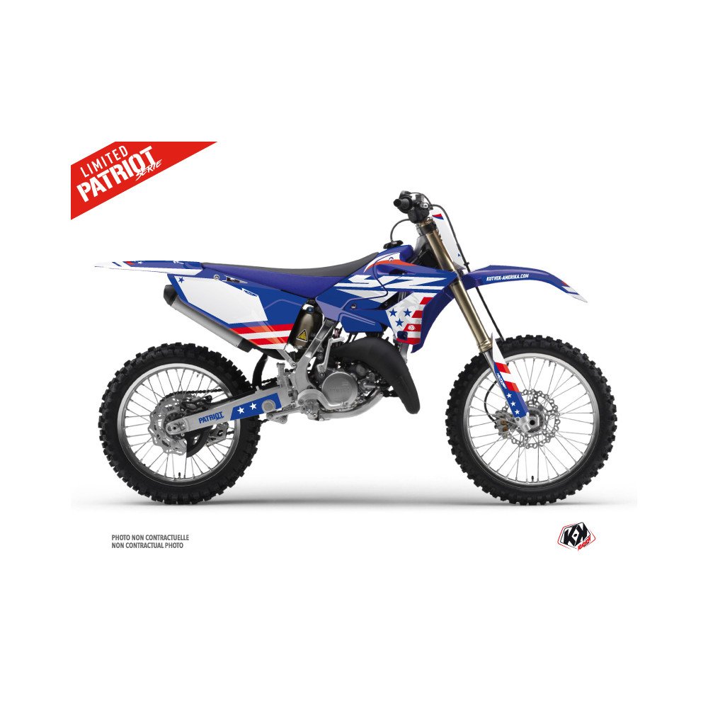Kit Deco Moto Cross Patriot Yamaha 250 YZ Bleu