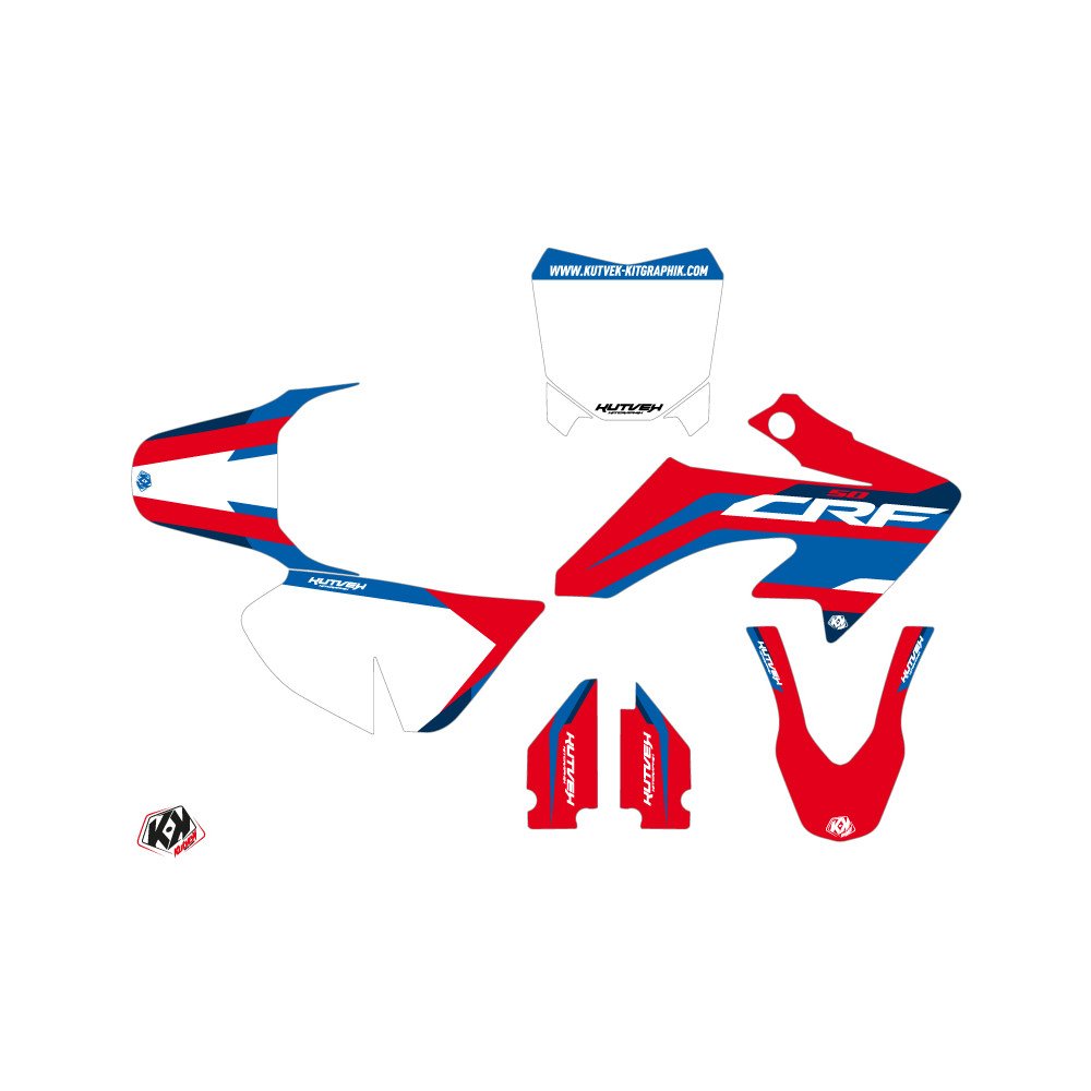 Kit Deco Moto Cross League Honda 50 CRF Rouge