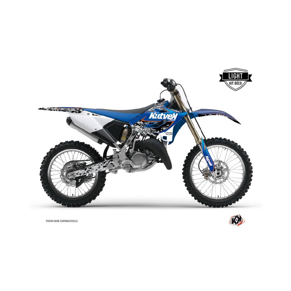 Kit Deco Moto Cross Predator Yamaha 250 YZ Noir Bleu LIGHT